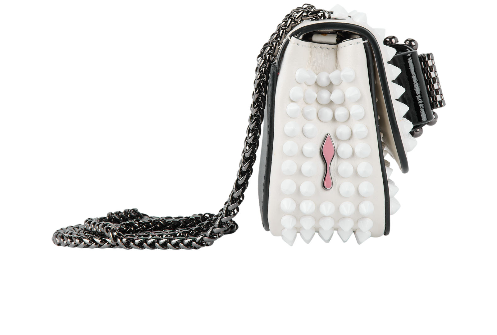 Sweet Charity Spikes Crossbody, &pound;520, Handbags, White, Leather, Side view